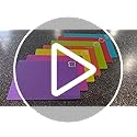 Goodluck 5 Pieces Flexible Cutting Boards, BPA Free Plastic Cutting Boards for Kitchen, Non Slip Cutting Mat for Meat and Vegetables