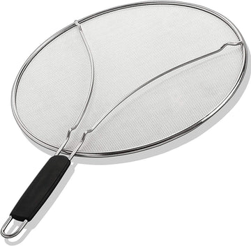 BergKoch Splatter Screen for Frying Pan - 13 Inch Stainless Steel Grease Splatter Guard - Cover Oil Splash when Sizzling Bacon