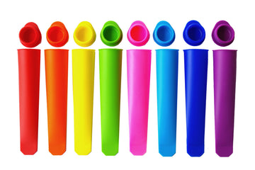 Silicone Ice Pop Molds, Popsicle Maker Molds,8 Vibrant Colors, Set of 8