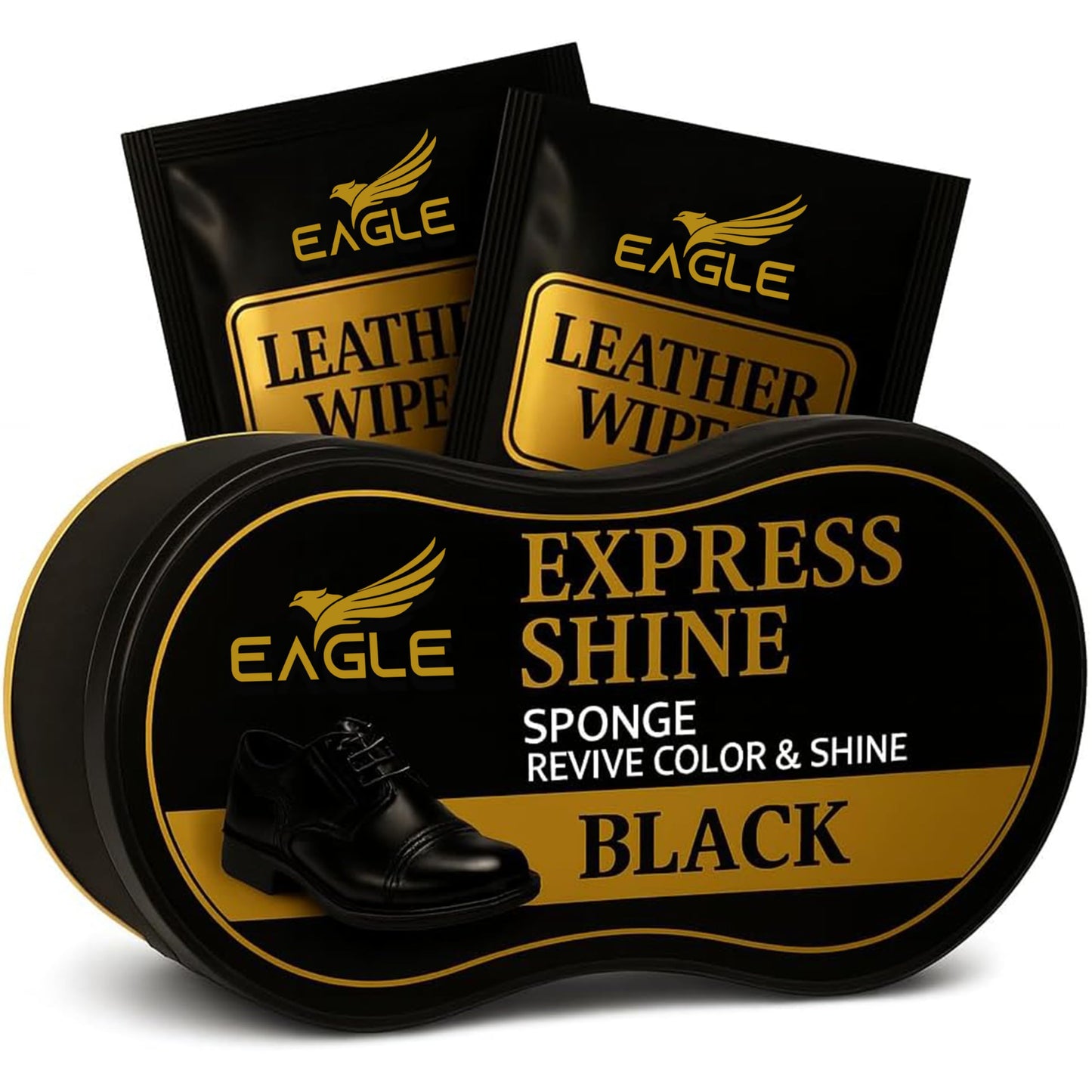 Eagle Shoe Shine Sponge – Instant Shine Sponge for Leather Shoes & Boots | Quick Shoe Polisher & Leather Shine Applicator