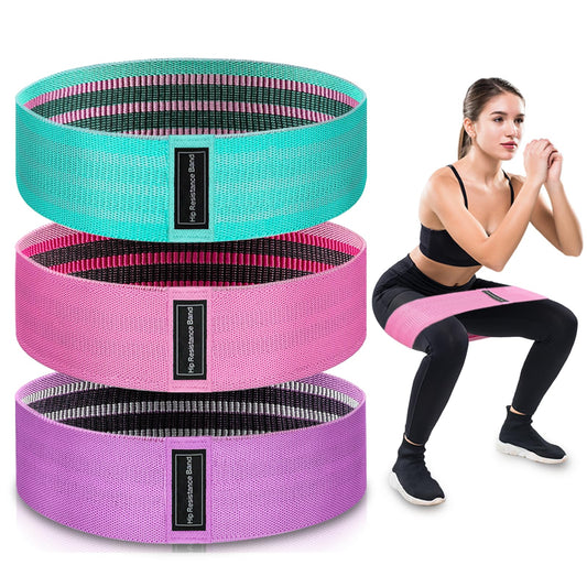 Exercise Bands, 3 Levels Fabric Resistance Bands for Working Out, Workout Bands Resistance for Women & Men, Multi-Colored Fabric Booty Bands for Leg Strength Training, Rehab, Yoga