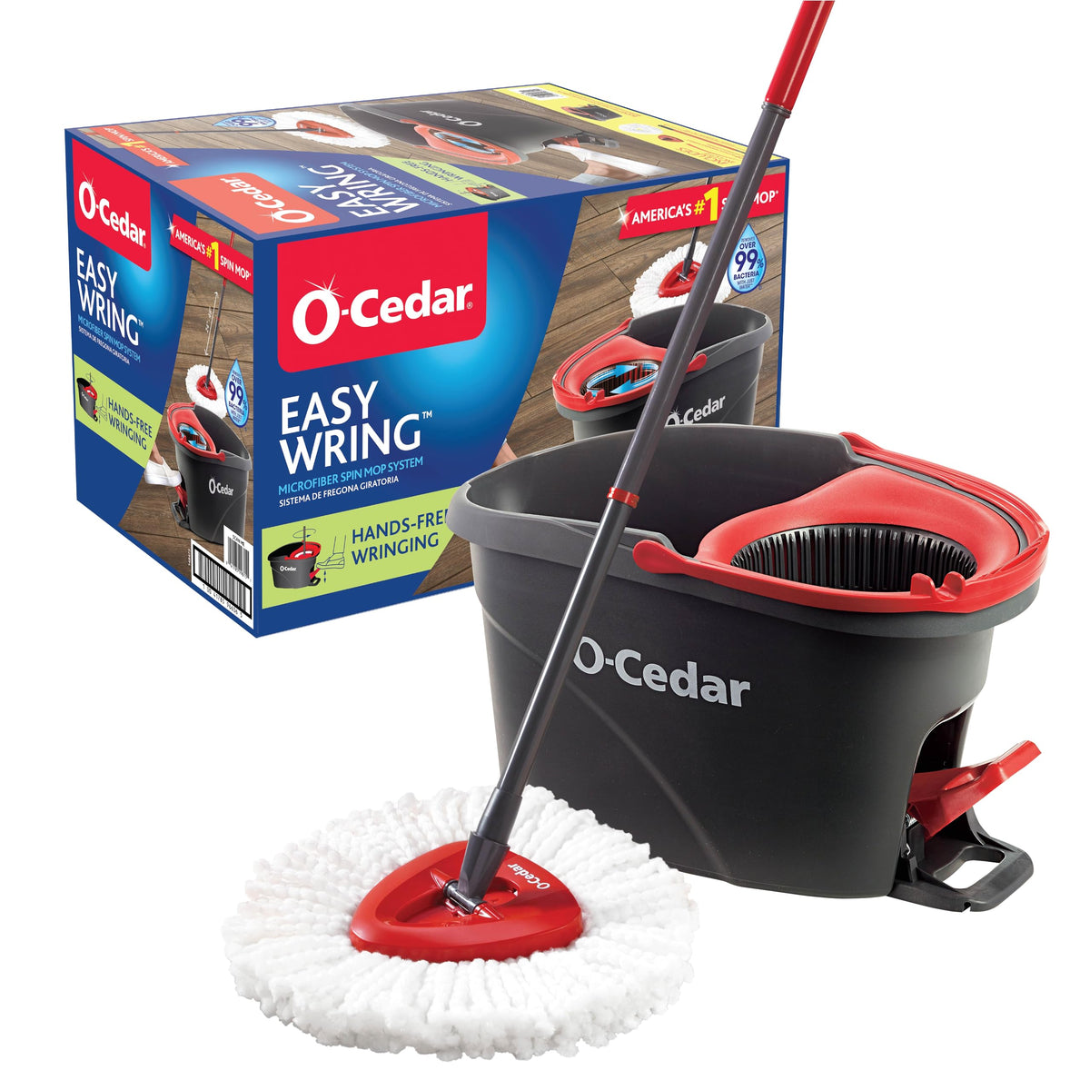 O-Cedar EasyWring Microfiber Spin Mop and Bucket Cleaning System