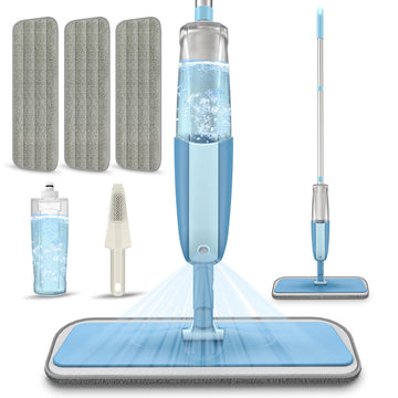 Spray Wet Mops for Hardwood Floor Cleaning: Mexerris Floor Mop with 3 Washable Pads for Swiffer Powermop