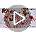 Hiasobre 50Pack 5oz Square Plastic Dessert Cups with Spoons, Reusable Clear Parfait Appetizer Cups, Mini Party Trifle Shooter Serving Cups, Dessert Shot Glasses for Tasting