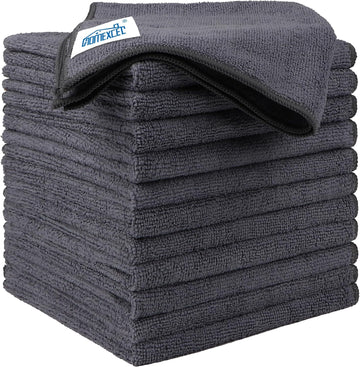 HOMEXCEL Microfiber Cleaning Cloth 12 Pack, 12.5 x 12.5 inch Microfiber Towels for Cars, Ultra Absorbent Washing Cloth