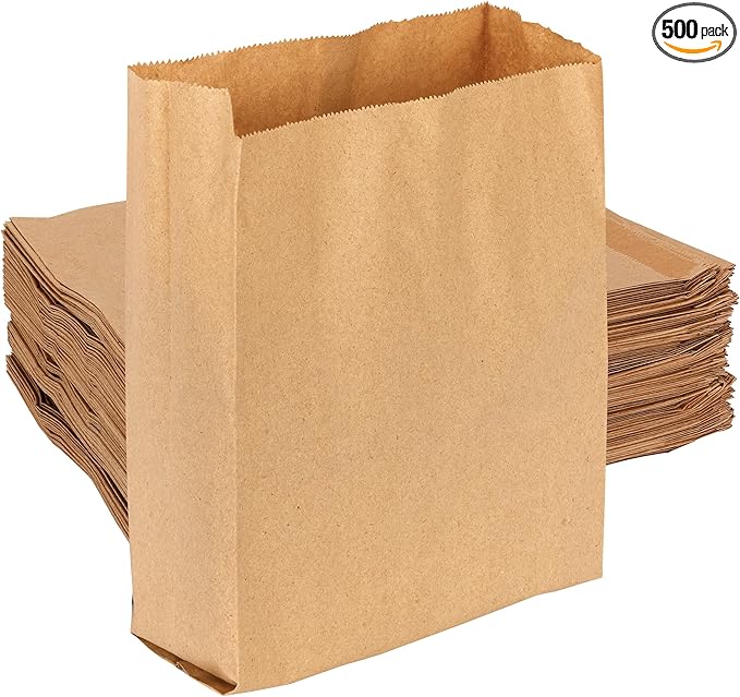 Hospeco KL Waxed Kraft Receptacle Liner Bags, 500 Count - Moisture-Resistant Feminine Hygiene Waste Bags, Fits Sanitary Disposal Units, 7.5 x 10.5 x 3 in