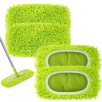 Unoutur Reusable Dry Sweeping Cloths Microfiber Wet Mop Pads Compatible with Swiffer Sweeper Mop Replacement Sweeping Mopping pad Refills