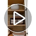 SONGMICS Cabinet Organizer Shelf, Set of 2 Kitchen Counter Shelves, Kitchen Storage, Spice Rack, Stackable, Expandable, Metal and Engineered Wood, Ink Black and Natural Beige UKCS02NB