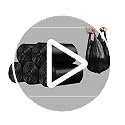 100 Count 4 Gallon Small Black Trash Bags, Durable PE Material, Handles, Breakpoints, 46x60cm