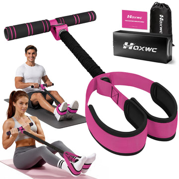 HOXWC Multifunction Pedal Resistance Band with Handle, 50LBS Foot Pedal Resistance Bands for Core/ABS, Arm, Waist, Abdomen, Leg Workout