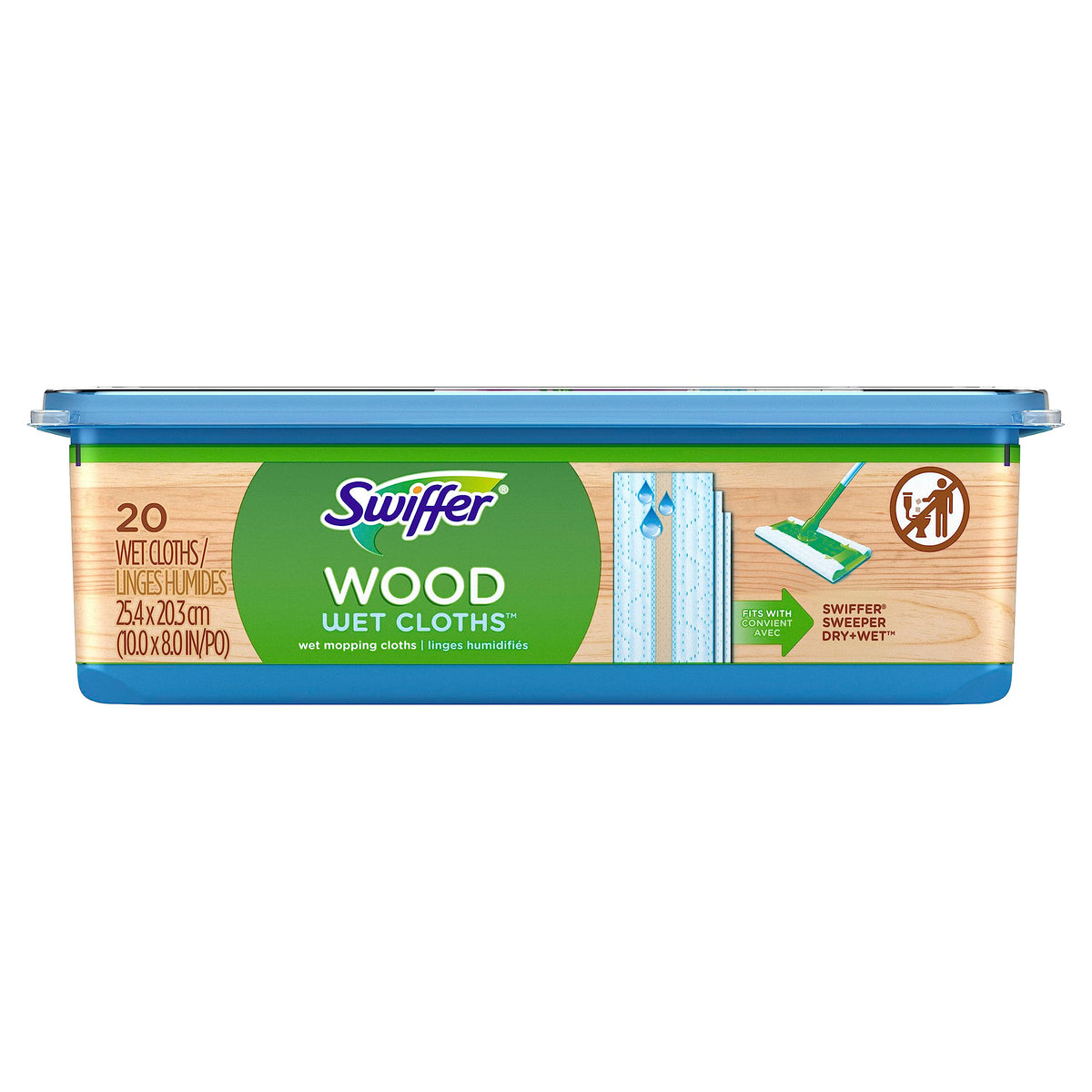 Swiffer Heavy Duty Mop Wet Multi-Surface Cloth Refills for Floor Mopping and Cleaning, Hardwood Floor Cleaner, 20 count