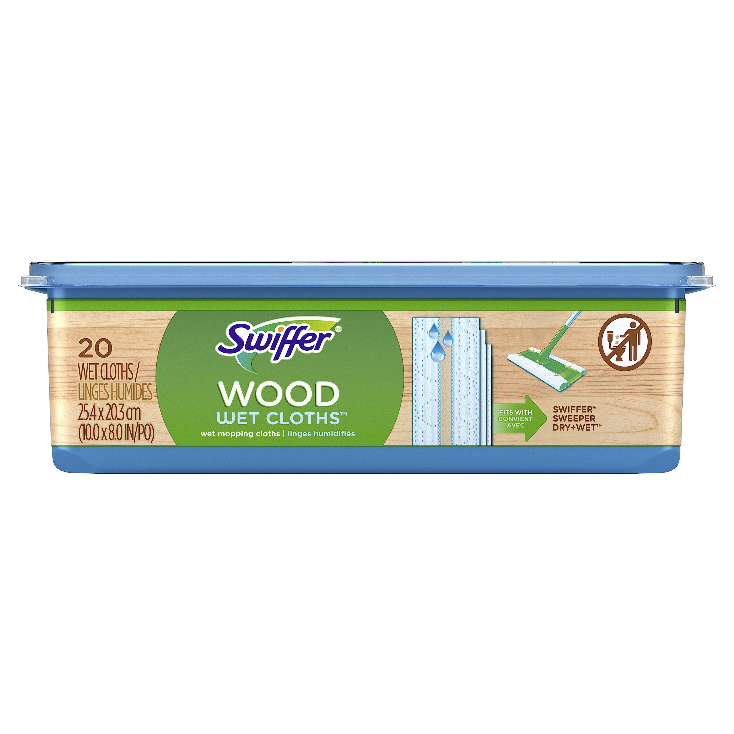 Swiffer Heavy Duty Mop Wet Multi-Surface Cloth Refills for Floor Mopping and Cleaning, Hardwood Floor Cleaner, 20 count