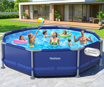 Above Ground Pool,10ft x 30in Frame Deep Swimming Pool, Round Family Pool, Large Above Ground Pool Easy Set,1200 Gallon Pool