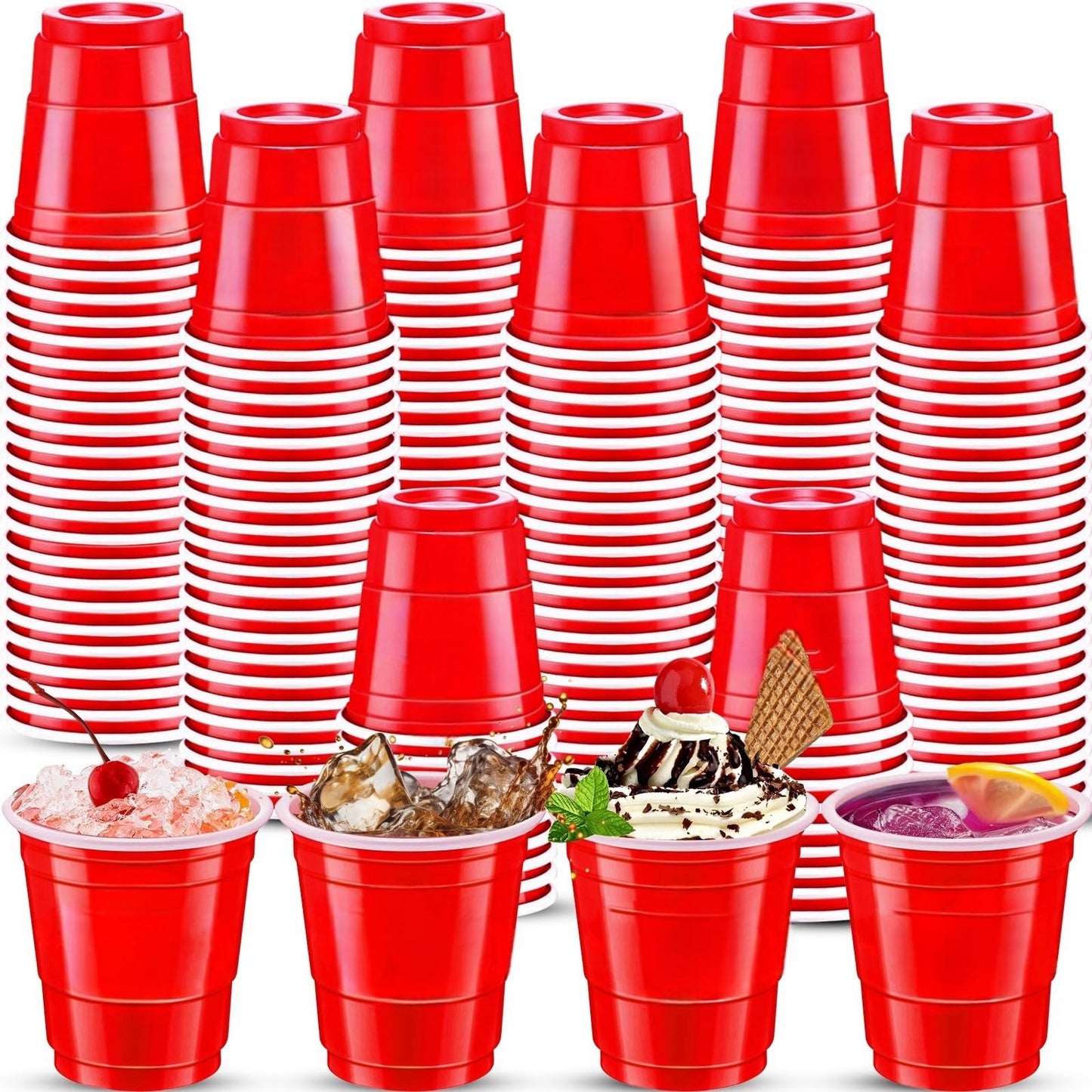 120 pcs Red shot cups Christmas Plastic Shot Glasses 2 oz red shot glasses disposable for drinking Tastings served Snacks Jello Tastings and Samples