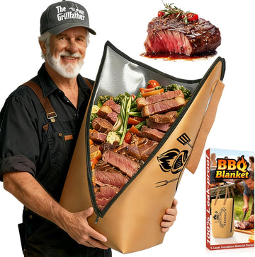 BBQ Blanket for Resting Meat Extra Large, 25in BBQ Meat Resting Blanket for Smoking, Grilling Meat Insulated Resting Bag with Wide Mouth