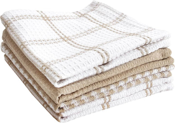 T-Fal Premium Waffle Dish Cloths: Highly Absorbent, Super Soft Long Lasting - 100% Cotton, 12"x13" Flat Waffle Dish Towel