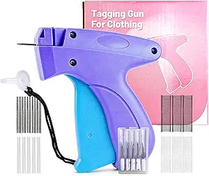 Dual-Size Professional Stitch & Tag Gun: 1-Inch Fasteners for Retail Tagging, 0.18Inch for Fabric Repair. Handheld Portable Tool for Home, Store & Emergency Use. Complete Kit with 6 Needles
