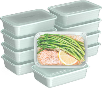 Bentgo Prep - 20-Piece 1-Compartment Reusable Meal Prep Containers with Lids, PFAS & BPA Free Materials, Durable, Microwave, Freezer