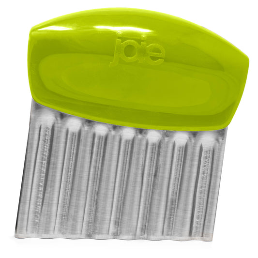Joie Crinkle Cutter Knife, Wavy Slicer for Potatoes, Vegetables and Fruits, Great for Kids First Cutting Tool, Fun Kitchen Gadget, Stainless Steel, BPA-Free, Colors May Vary