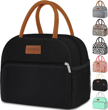 Coobiiya Lunch Box Lunch Bag for Women Men, Reusable Cute Lunch Pail bag, Leakproof, Insulated LunchBox Tote Compact 10L, Cooler Lunch Container