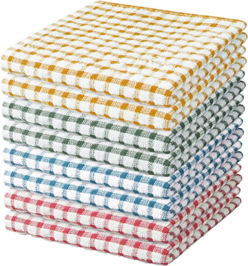 Nialnant 8 Pcs Kitchen Dish Rags,100% Cotton Soft Absorbent Quick Drying Dish Cloths for Kitchen, Washing Dishes, Cleaning rags-11 x 11In