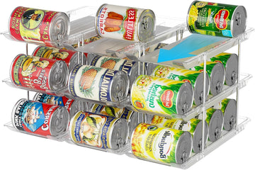 Can Organizer For Pantry Canned Food Goods Organizer For Cabinet Clear Automatic Rolling Can Storage Organizer Pantry Holders Rack