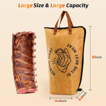 Bonviee 21” BBQ Blanket for Resting Meat, Insulated Smoker Bag for Turkey, Brisket & Pork, Keeps Meat Juicy, Great Thanksgiving for Dad