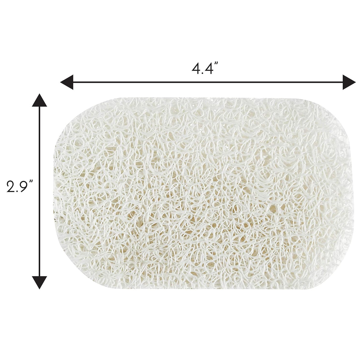S&T INC. Bar Soap Holder for Kitchen, Bathroom, and Soap Dish, 4 Pack, White, 2.9 inches by 4.4 inches