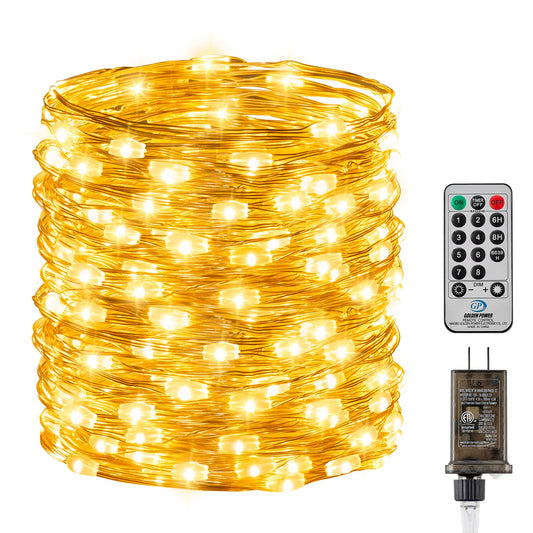 66FT 200 LED Fairy Lights Plug in with Remote, 8 Modes Twinkle Lights