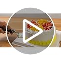 Orblue Pie Server, Essential Kitchen Tool, Serrated on Both Sides, Great for Right or Left Handed Chef, Stainless Steel Flatware, Cake Cutter, Black