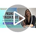 120 Count 8 Gallon Trash Bags Unscented - Thick Clear Medium Garbage bags, 30 Liter Strong Plastic Wastebasket Can Liners for Kitchen Home Bathroom Office