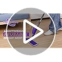 HOMTOYOU Spray Mops for Floor Cleaning: Wet Mop for Hardwood Tile Wood Laminate Vinyl - 3 Washable Microfiber Pads for Swiffer Powermop - Absorbs Pet Hair Dust