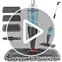 Spray Mop for Floor Cleaning with Washable Pads, Microfiber Wet Mops with 800 ml Refillable Bottle,Reusable Dust Mops with Sprayer for Hardwood Laminate Vinyl Tile Cleaning