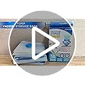 16 Combo Vacuum Storage Bags with Hand Pump, 4 Jumbo + 4 Large + 4 Medium + 4 Small Plastic Packaging Bags, 80% Space Saver Vacuum Seal Bags for Clothing, Travel Lugggage, Blankets, Comforters