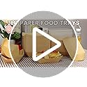 Oomcu 100 Pack 3 lb Heavy Duty Paper Food Trays - Disposable Kraft Brown Paper Boats for Party Snacks, Nachos, Hot Dogs, Tacos & BBQ