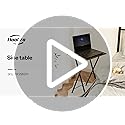 HOOBRO Folding TV Tray Tables, Set of 2 Side Table for Small Space, Industrial Snack Tables for Eating at Couch, Stable Metal Frame, Easy Assembly, Space Saving, Rustic Brown and Black BF25BZ01