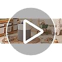 OIAHOMY Large Laundry Basket Hamper - 60L Cotton Rope Woven Basket for Blankets, Toys, Clothes - Tall Decorative Nursery Hamper with Long Handles, Brown/White