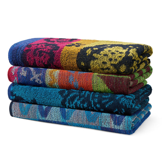 BEN KAUFMAN SALES CO Terry Beach & Pool Towel - Large Cotton Towels for Bath, Gym & More - Soft, Absorbent & Oversized Beach Towel Bundle - Multipack with Assorted Colors - 30” x 60” - Pack of 4