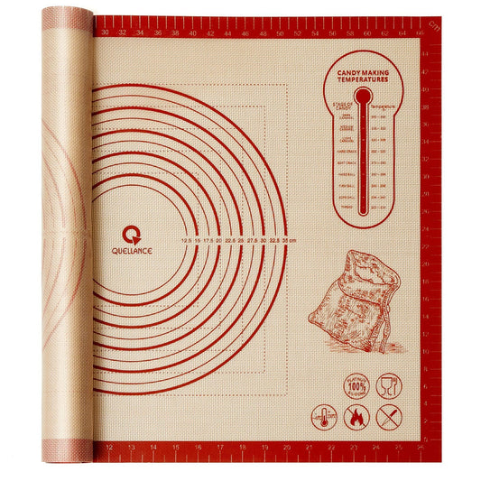Silicone Baking Pastry Dough Mat - 28x20Inch Extra Large Cookie Bread Rolling Mats Sheet, Nonstick Kitchen Counter Kneading Board, Thick Reusable Pie Cookies Pizza Fondant Making Matt with Measurement