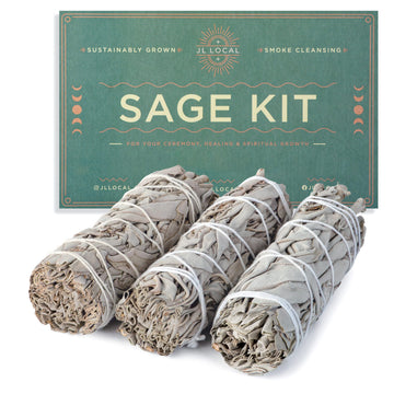 Handcrafted 4 Inch White Sage Sticks - Fresh, Natural California Sage Smudge Sticks with Instructions & Blessings - Wand Sage