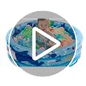 Sloosh Inflatable Kiddie Pool, 34"x10" Blow Up Kid Swimming Pool, 3 Rings Blue Baby Pool for Toddler, Play Pit for Dog with Ocean Whale Pattern for Summer Water Party Backyard Garden(Whale)