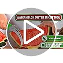 2-in-1 Watermelon Cutter Slicer Tool – Create Clean 1" Cubes & Slices with Watermelon Slicer for Cutting & Serving – Stainless Steel Fruit Cutter Kitchen Gadget for BBQ, Picnic, Camping & Snack Prep