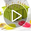 Popsicle Molds Silicone BPA-free,12 Pieces Popsicle Trays for Freezer,Homemade Ice Cream Popsicle Molds,Large Ice Pop Maker Set,Moldes Para Paletas,Ice Lolly Moulds with 100PCS Popsicle Sticks(Green)