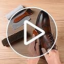 Unekez 4-Piece Horsehair Shoe Brush Shine Kit, Shoe Polish Kit, Leather Shoes Boot Cleaning Brush Care Clean Dauber Applicators
