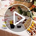 Oasis Creations Square Dessert Cup - 5.5 ounce - 50 Count - Spoons Included - Clear Plastic - Large Appetizer Cup -Tall Dessert Cup-Tasting Cup- Parfait Cup-Disposable or Reusable