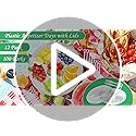 12 Pack Plastic Appetizer Trays with Lids,6 Compartment Serving Platters Tray with 100 Pcs Forks,Disposable 10 Inch Clear Round Fruit Storage Container for Snack,Food,Vegetable,Party Buffet Favors
