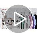 HOUSE DAY Black Plastic Hangers 60 Pack, Clothes Hangers with Non Slip Hooks, Durable & Space Saving Coat Hanger, Light-Weight Clothing Hanger, Perfect Closet Organizer for Everyday Use