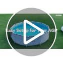 SLOOSH Round Above Ground Pool - 12ft x 30inch Outdoor Round Frame Above Ground Swimming Pool Set for Kids Adults with Filter Pump