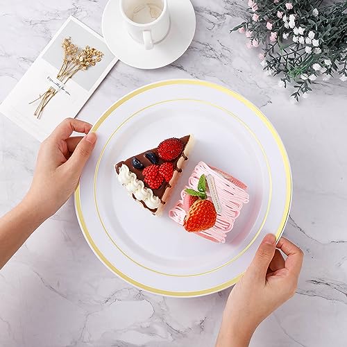 BESTVIP 200PCS Gold Plastic Plate