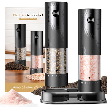 Electric Salt and Pepper Grinder Set - Automatic Shakers